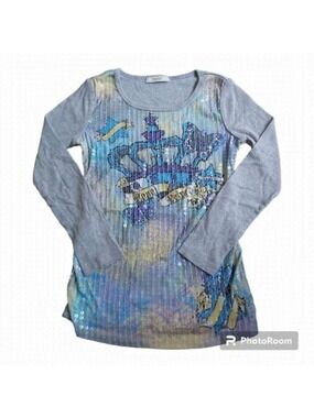 Most Girls Royal Princess Long Sleeve Graphic Cotton/Polyester Blend Shirt - XS